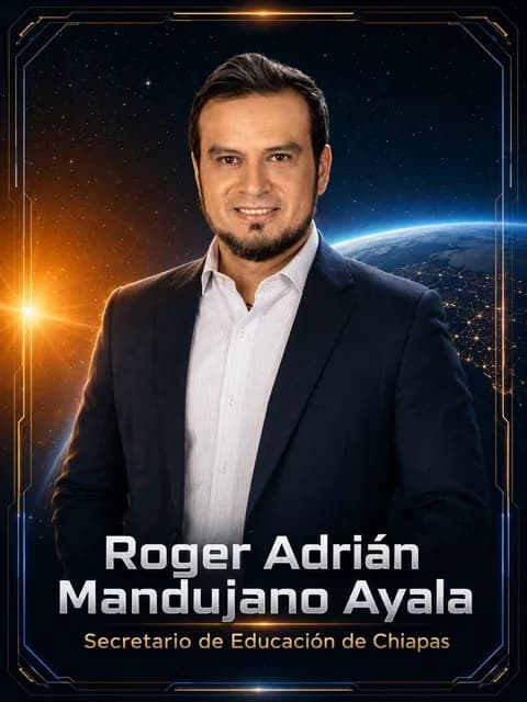 Roger Adrián Mandujano Ayala — Secretario de Educación de Chiapas