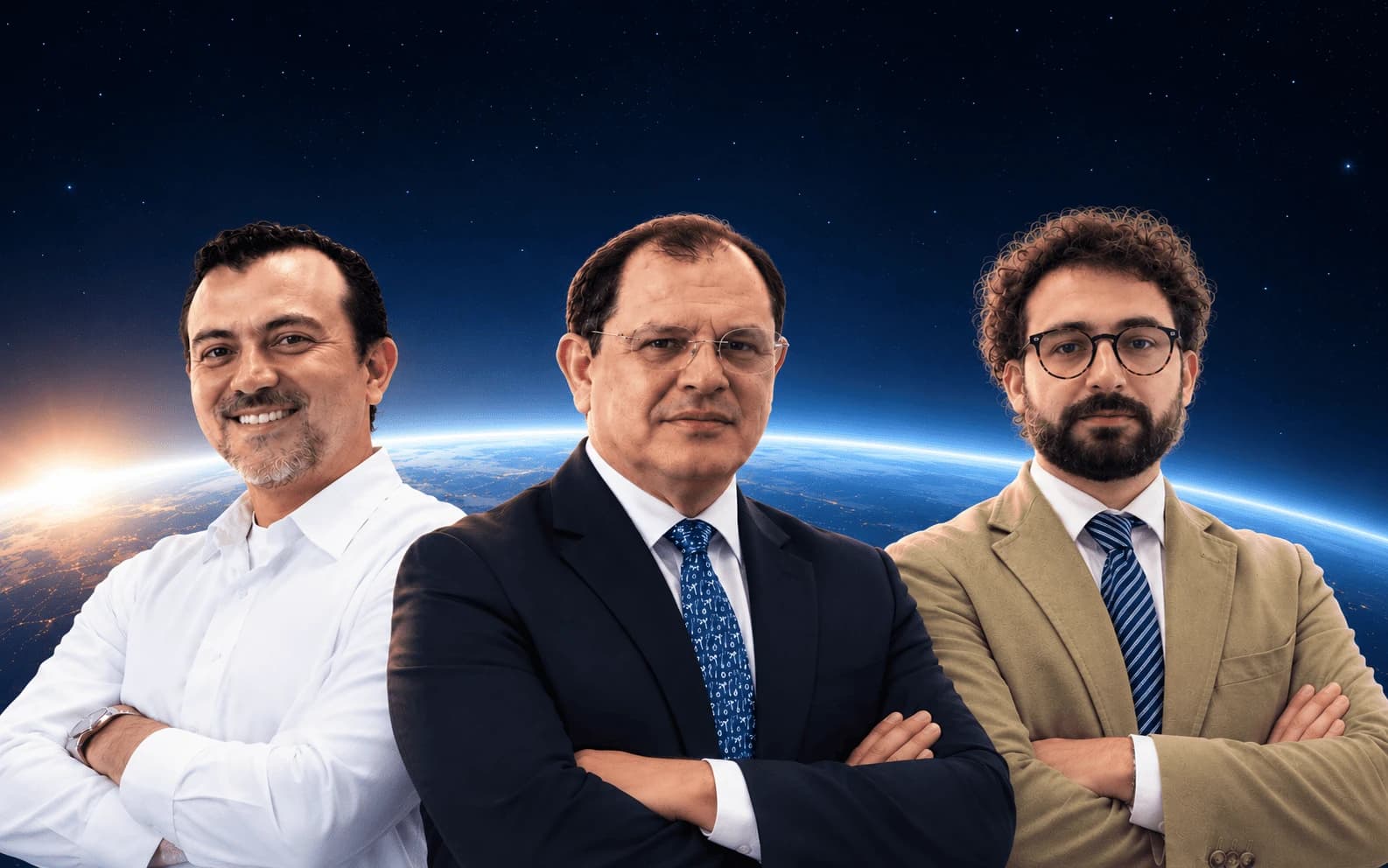 Esteban Carrillo, Luis Lizcano y Leonardo Oliveira